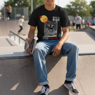 Born to Ride - Skateboard Urban Streetwear Grafik T-Shirt
