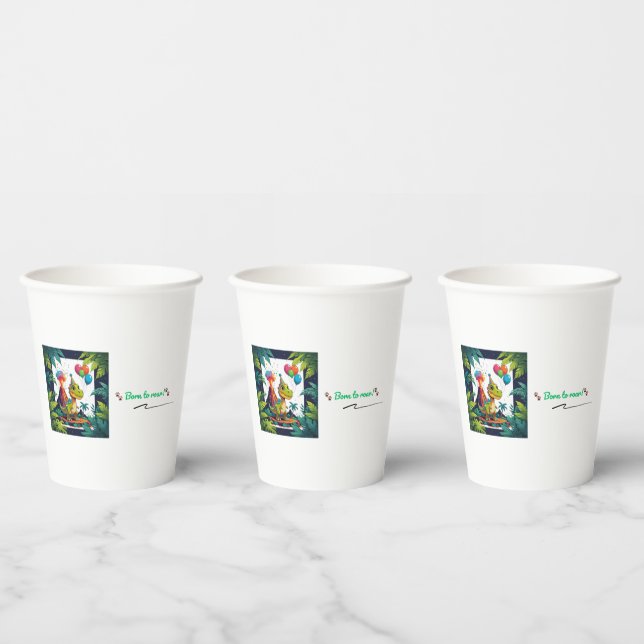 Born to Roar! Dino Paper Cup Pappbecher (Multi)