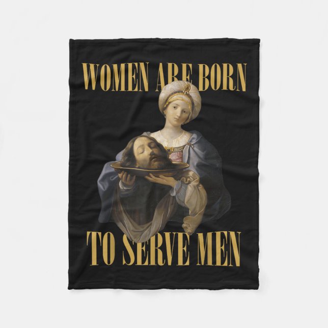 Born To Serve Men Christian Boss Girl Motivational Fleecedecke (Vorderseite)