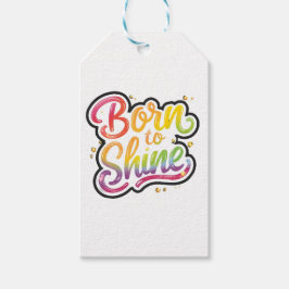 Born to Shine Pride | LGBTQ Regenbogen-Zitat-Kunst Geschenkanhänger