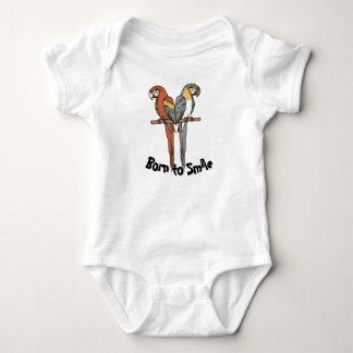 Born to Smile Parrot Baby Bodysuit Baby Strampler