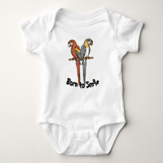 Born to Smile Parrot Baby Bodysuit Strampler