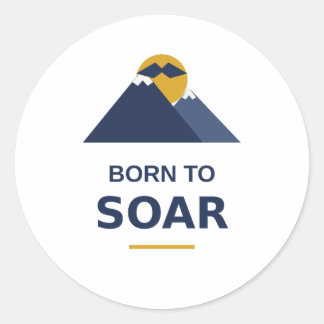 Born To Soar – Adlergebirge Runder Aufkleber
