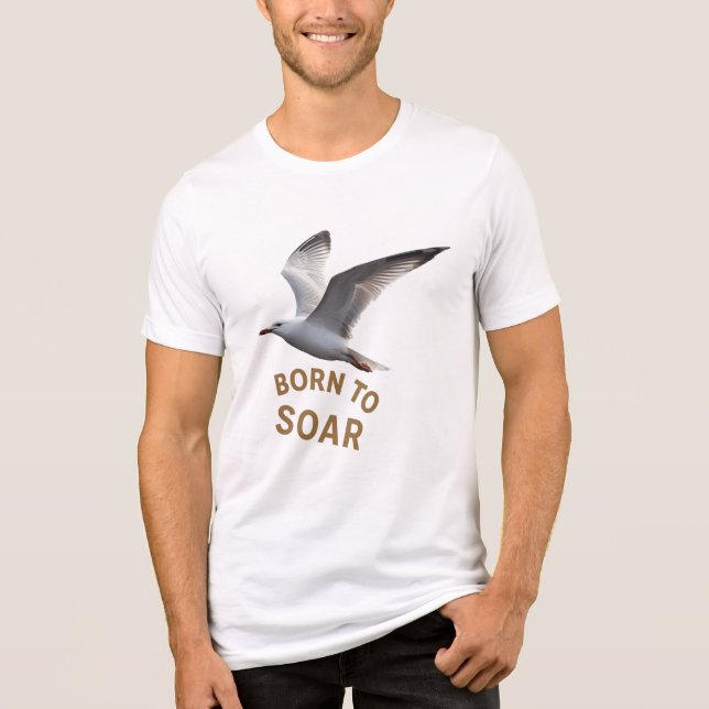 Born to Soar – Inspirational Flying Bird T-Shirt D Tri-Blend Shirt (Vorderseite)