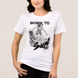 Born To Surf T-Shirt Tri-Blend Shirt
