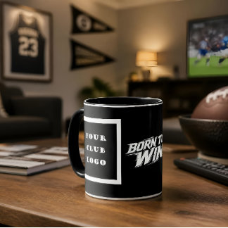 Born to Win Fettgedruckter Athletic Club Logo Schw Tasse