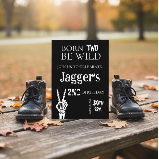 born TWO be wild. 2nd birthday invite Einladung (Von Creator hochgeladen)