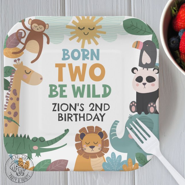 Born Two Be Wild Blue Pappteller (Von Creator hochgeladen)