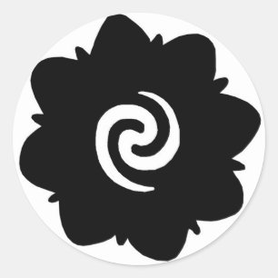 Borneo-Blume Runder Aufkleber