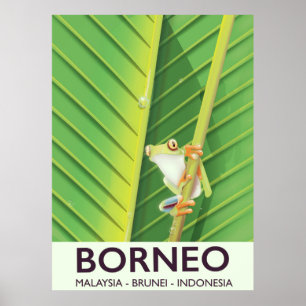 Borneo Giftfrosch Reiseplakat Poster