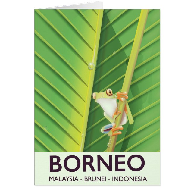 Borneo Giison Frosch Reiseplakat (Vorne)
