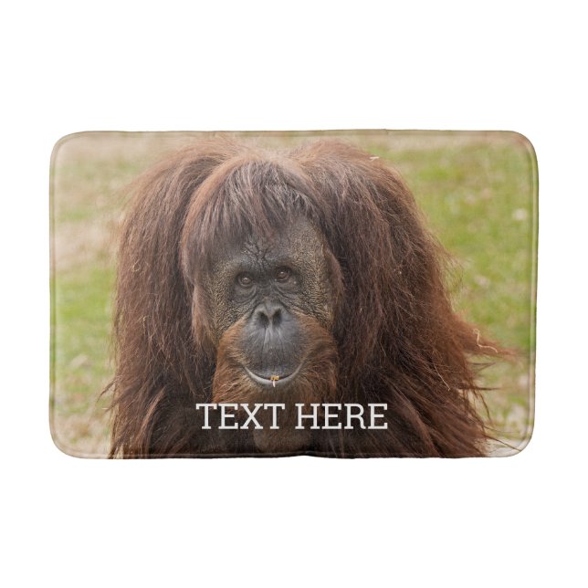 Borneo Orangutan Schöne Fotografie Badematte (Vorderseite)