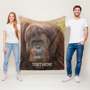 Borneo Orangutan Schöne Fotografie Fleecedecke