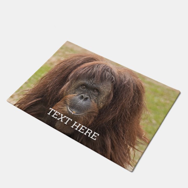 Borneo Orangutan Schöne Fotografie Fußmatte (Schrägansicht)