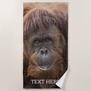 Borneo Orangutan Schöne Fotografie Strandtuch