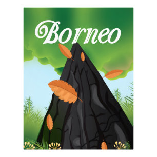 Borneo Rainforest travel poster