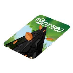 Borneo Rainforest travel poster Magnet
