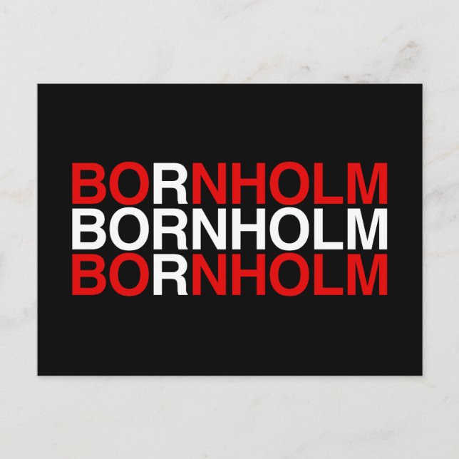 BORNHOLM Dänische Flagge Postkarte (Vorderseite)