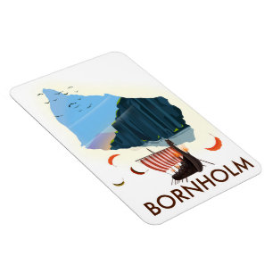 Bornholm Insel Wikinger Karte Magnet
