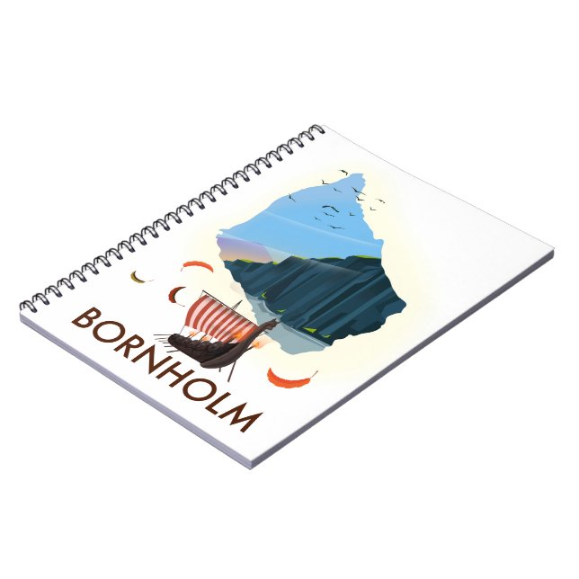 Bornholm Island Viking Map Notizblock (Linke Seite)