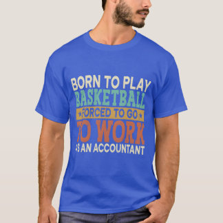 Borno spielt Basketball Gezwungener Sportbuchhalte T-Shirt