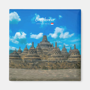 Borobudur, Indonesien - Antiker buddhistischer Tem Magnet