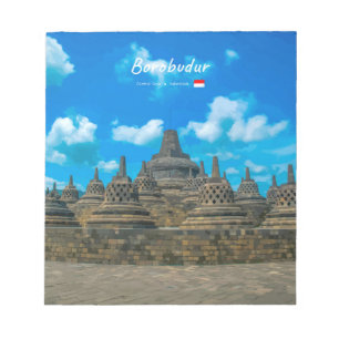 Borobudur, Indonesien - Antiker buddhistischer Tem Notizblock