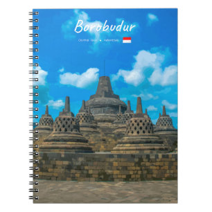 Borobudur, Indonesien - Antiker buddhistischer Tem Notizblock