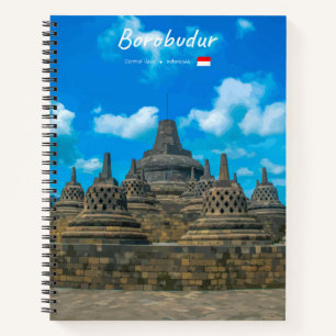 Borobudur, Indonesien - Antiker buddhistischer Tem Notizbuch
