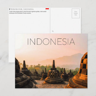 Borobudur, Indonesien Reise-Postkarte Postkarte