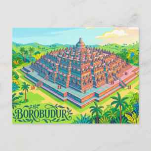 Borobudur-Tempel Indonesien Postkarte