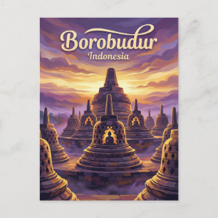 Borobudur-Tempel Indonesien Postkarte