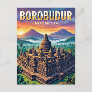Borobudur-Tempel Indonesien Postkarte