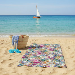 Boroke Blumenmuster Strandtuch