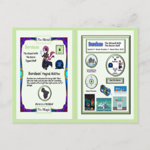 Boroleas - Boron Trading Card Postkarte