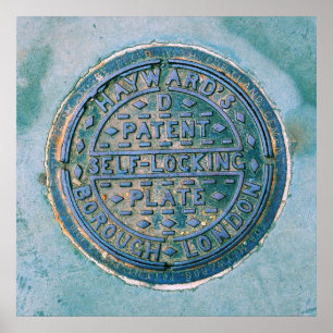 Borough of London Utility Cover Poster