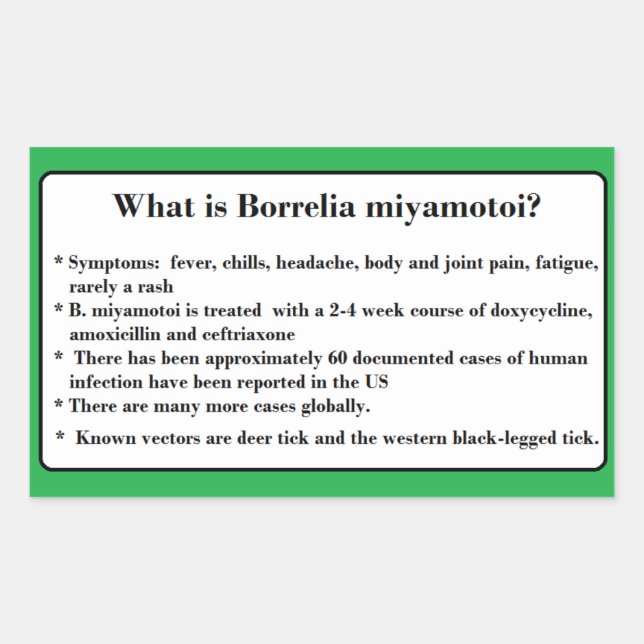 Borrelia Miyamotoi Lyme Awareness Stickers (Vorderseite)