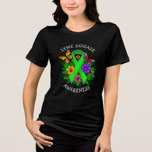 Borreliose-Bewusstseins-Schleife Tri-Blend Shirt
