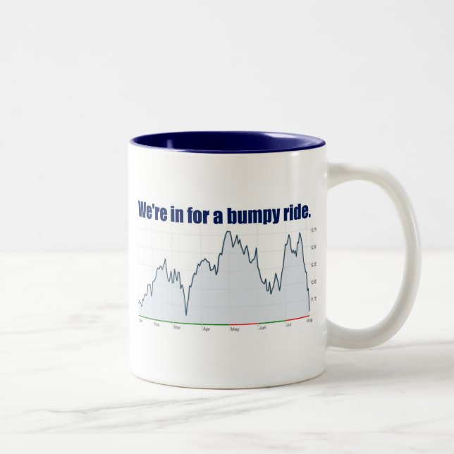 BÖRSE-DIAGRAMM-HOLPERIGE FAHRT ZWEIFARBIGE TASSE (Rechts)