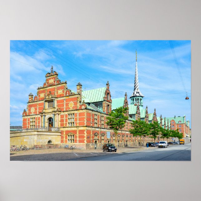 Börse Gebäude, Kopenhagen, Dänemark Poster (Vorne)