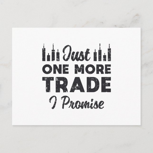 Börse nur ein weiterer Handel I verspricht Aktie Postkarte (Vorderseite)