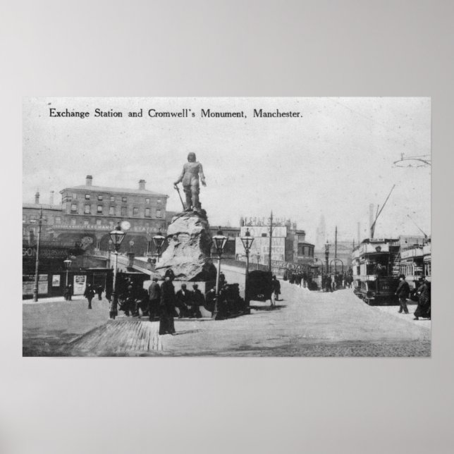 Börse und Denkmal von Cromwell Poster (Vorne)