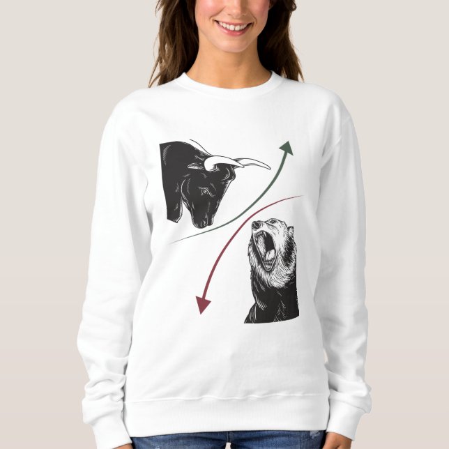 Börsenaktien Börsenkurse als Bärenpreise Sweatshirt (Vorderseite)