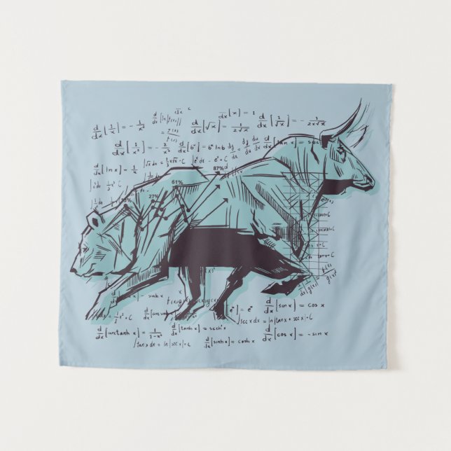 Börsenanalyse Wandteppich (Vorderseite (Horizontal))