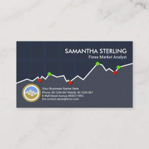 Börsenaufwärtstrend Grafik Finanzberater Visitenkarte