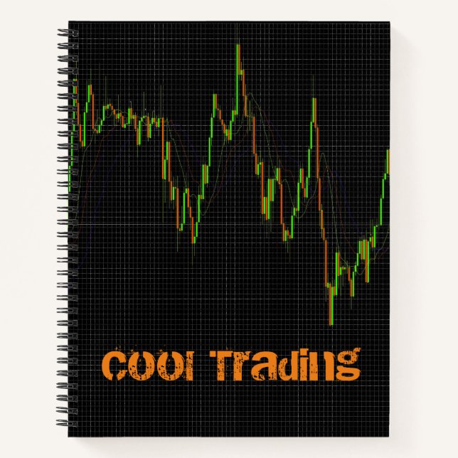 Börsendiagramm für Candlestick Notizbuch (Vorderseite)