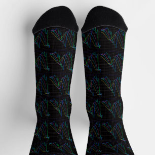 Börsendiagramm für Candlestick Socken