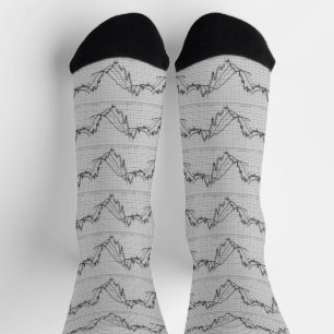 Börsendiagramm für Candlestick Socken