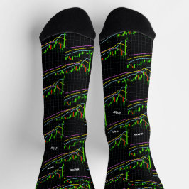 Börsendiagramm für Candlestick Socken