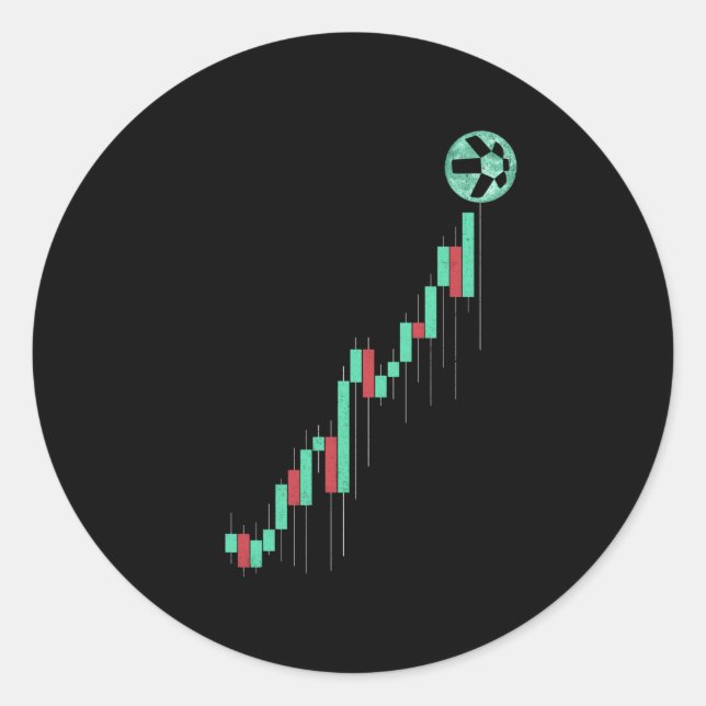 Börsendiagramm Quant QNT-Münze Trading Crypto Toke Runder Aufkleber (Vorderseite)